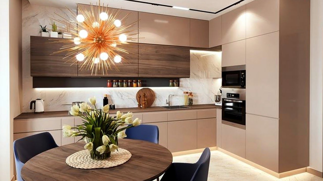 100 Modüler Mutfak Tasarım Fikri 2023 Açık Mutfak Dolabı Renkleri | Modern Ev İç Tasarım 9