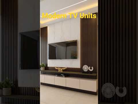 2023 Modern Oturma Odası TV Dolabı Tasarımı | Ev İçi Duvar Dekorasyon Fikirleri