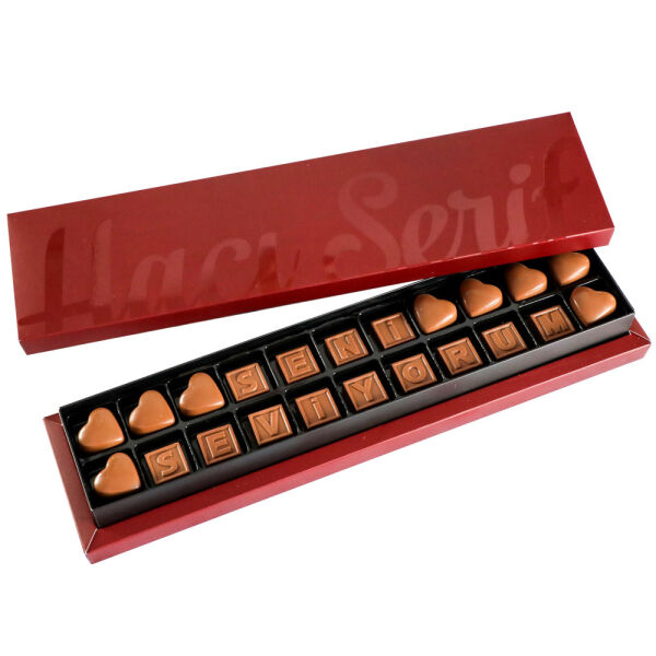 Sevgiliye Hediye (Seni Seviyorum) (22 Harfli Çikolata)