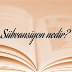Sübvansiyon Nedir? 6 Sübvansiyon Nedir?