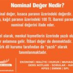 Nominal Değer Nedir? 7 Nominal Değer Nedir?