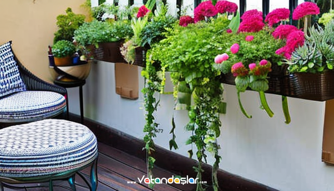 Balkon Süsleme Fikirleri ile Dış Mekanı Güzelleştirin 2 Bitki ve Çiçek Seçimi