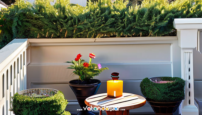 Balkon Süsleme Fikirleri ile Dış Mekanı Güzelleştirin 10 Şamdan ve Mumlar