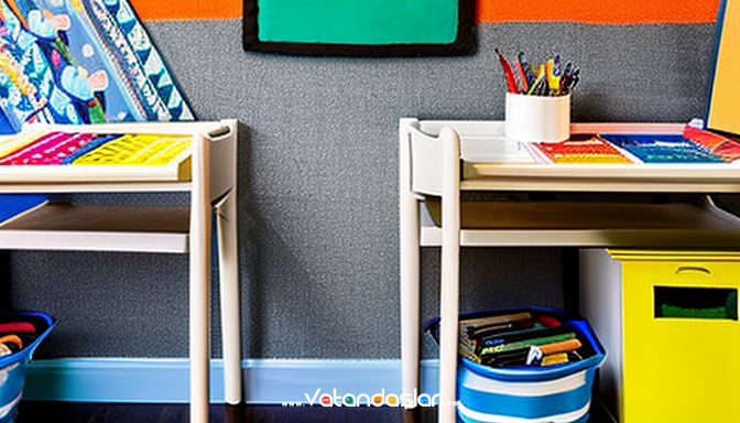 Çocuk Odası Dekorasyonu İçin Eğlenceli Fikirler 10 Çalışma Alanı Oluşturma