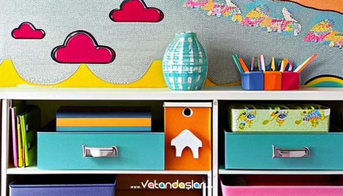 Çocuk Odası Fikirleri ile Miniklerin Dünyasını Güzelleştirin 6 Çekmeceli Masalar